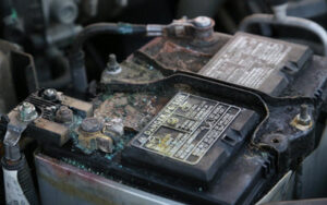 Corroded Car Battery